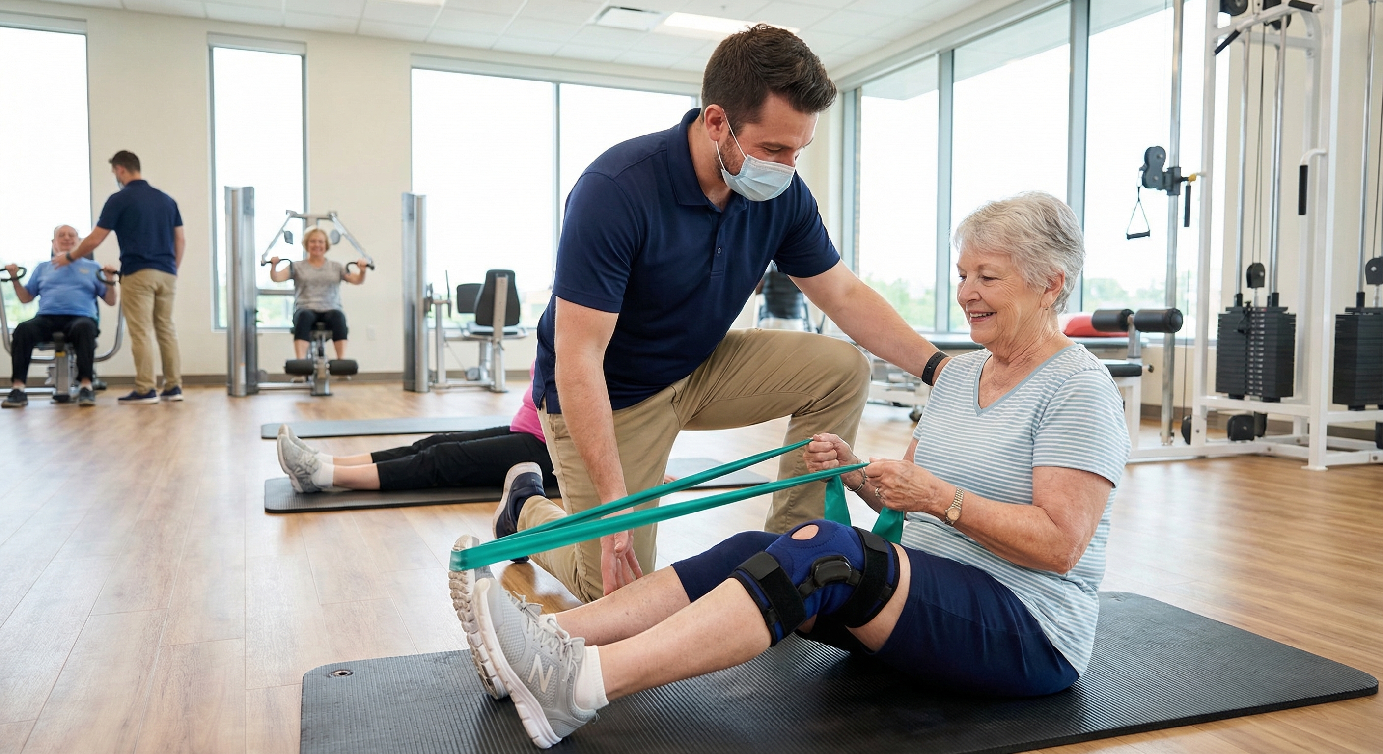 Physical therapy session